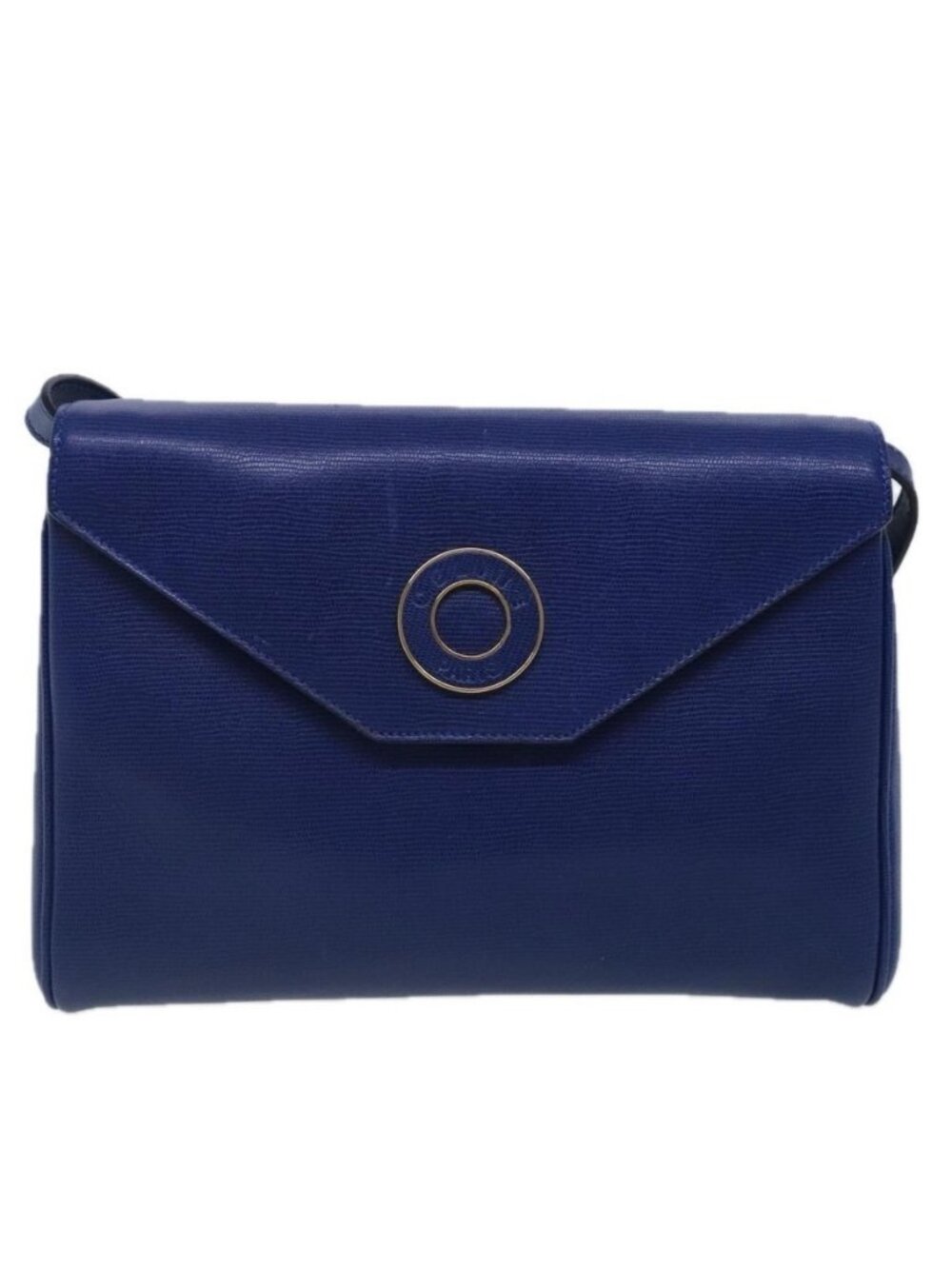 Authentic CELINE Shoulder Bag Leather Blue Gold - Picture 5 of 16